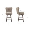 NicBex Dining Chairs Stool Upholstered Chair with Nailhead Accent Swivel Counter Stool with High Wingback Button Tufted for Kitchen - 4 of 4