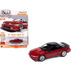 1990 Eagle Talon TSi Flash Red with Black Top and Sun Roof "Import Legends" Series 1/64 Diecast Model Car by Auto World - 1 of 4
