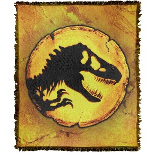 Jurassic World Jurassic World: Dominion Icon Logo Blanket 50"x60" Woven Tapestry - 1 of 4