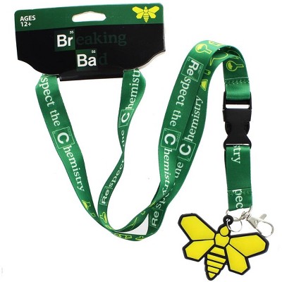 Breaking Bad Respect The Chemistry Detachable Keychain Lanyard And Rubber Charm 