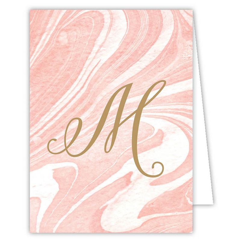 10ct Marble Note Cards - Monogram M, 1 of 2