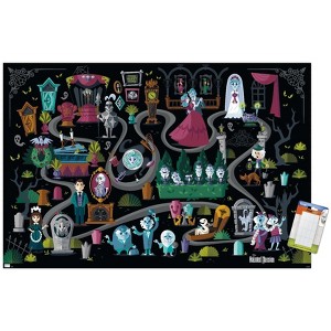Trends International Disney Haunted Mansion - Map Unframed Wall Poster Prints - 1 of 4