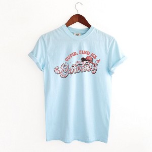 Simply Sage Market Women's Cupid Find Me A Cowboy Short Sleeve Garment Dyed Tee - 1 of 4