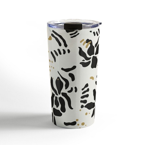 Simple Modern Travel Coffee Mug Tumbler with Flip Lid | Insulated Stainless Steel Cup Thermos |Voyager | 16oz | Cream Leopard