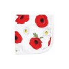 Hudson Baby Infant Girl Cotton Muslin Washcloths, Poppy Daisy, One Size - 3 of 4