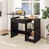 Costway Lift Top Computer Desk Standing Desk with Hidden Compartments & Storage Shelves - 4 of 4