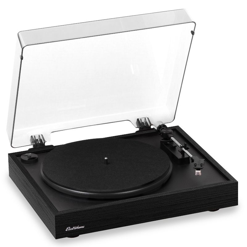 Electrohome Montrose Vinyl Record Player, Belt-Drive Turntable, Audio-Technica Stylus, Built-in Preamp, Auto-Stop, 1 of 10
