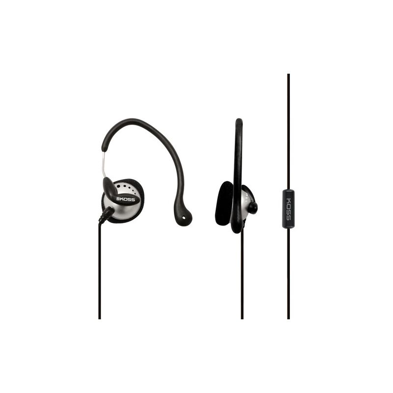 Koss KSC22i Ear Clip - Stereo - Mini-phone - Wired - 16 Ohm - 60 Hz - 20 kHz - Earbud, Over-the-ear - Binaural - In-ear - 4 ft Cable - Black, 1 of 2