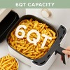 ZACHVO 360° Hot Air Circulation Air Fryer, 60-Min Timer, Non-Stick, Auto Shut-Off, Overheat Protection, Cord Storage & Power Memory - 3 of 4