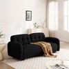NicBex 81.48 Inch Modern Sofa Couch,3-Seater Teddy Sofa with Wooden Legs for Living Room,Bedroom,Apartment,Black - 2 of 4