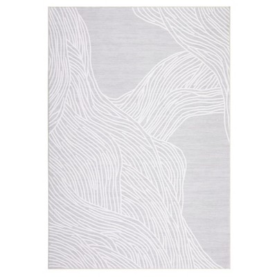 Washable Modern Contemporary Striped Rug Non Slip Low Pile Rug Soft Throw Floor Cover Foldable Indoor Carpet for Living Room Bedroom Playroom Nursery