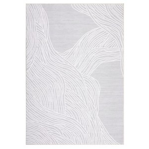 Washable Modern Contemporary Striped Rug Non Slip Low Pile Rug Soft Throw Floor Cover Foldable Indoor Carpet for Living Room Bedroom Playroom Nursery - 1 of 4