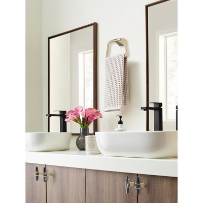 Golden Champagne Geometric Metal Wall Mounted Towel Ring