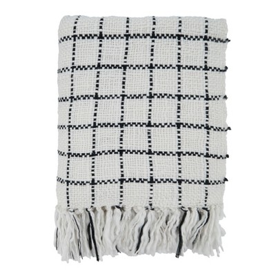 Saro Lifestyle Checkered Throw, 50x60 inches, Multicolored