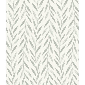 RoomMates Willow Magnolia Home Wallpaper Gray: Self-Adhesive, Peelable, Repositionable, Temporary Botanical Decor - 1 of 4