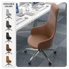 LeisureMod Celeste High-Back Office Chair in Upholstered Leather and Iron Frame with Swivel and Tilt - 4 of 4