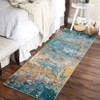 Washable Modern Abstract Rug Non Slip Low Pile Rug Soft Contemporary Throw Floor Cover Foldable Indoor Carpet for Living Room Bedroom Playroom - 4 of 4