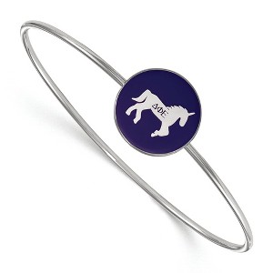 Black Bow Jewelry Sterling Silver Delta Phi Epsilon Greek Life Bangle Bracelet 6 Inch - 1 of 3