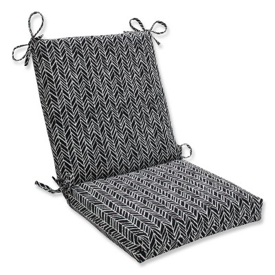 Outdoor/Indoor Herringbone Night Squared Corners Chair Cushion - Pillow Perfect