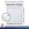 Filter King 16.5x22x1 Air Filter | 4-PACK | Carbon MERV 8 HVAC Pleated A/C Furnace Filters | MADE IN USA | Actual Size: 16.5 x 22 x .75" - 2 of 4