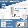 phiestina Stainless Steel Hooks, Multi-Scenario Entrance Hall Hooks for Student Schoolbags, Set of 5 - 3 of 4