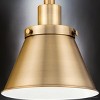 Urban Ambiance Luxury Modern Farmhouse Indoor Pendant,  8-5/8''H x 8-1/4"W x 8-1/4''D,  Vintage Brass Finish, UHP4672 - 4 of 4