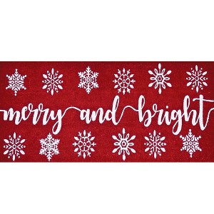 Briarwood Lane Christmas Coir Doormat 60x24 Merry and Bright Extra Large For Christmas Coir Doormat - 1 of 3