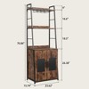 Industrial Baker Rack with Cabinet 70.8" Wine Rack - 2 of 4