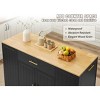53" Kitchen Storage Island with Drawer, Adjustable Shelves, Tilt-Out Trash Can Cabinet, Modern Farmhouse Style Kitchen Cart for Food Prep, Dining - 4 of 4