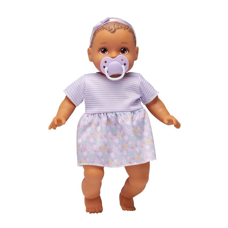 Perfectly Cute Basic Baby Girl 14&#34; Baby Doll - Brunette and brown eyes, 1 of 6