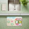 Stupell Industries Flip Flops on Beach Shore Printed Anti-Fatigue Floor Mat, design by Audrey Jeanne Roberts, 30"x18" - 3 of 4