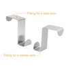 Unique Bargains Stainless Steel Reversible Uasge S-Shaped Over Door Double Hooks 2 Pcs - 4 of 4