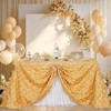 Wikineon Light Gold 60x102 Inch 3D Floral Rectangle Table Cloth Birthday Wedding Tablecloths for Outdoor Romantic Party Table Decorations - 2 of 4