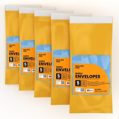 84771: Manila Bubble Envelopes, 4x8, 5 Pack (48 Packs)