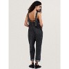 EXLURA Womens High Roller Denim Bib Jumpsuits Casual Loose Overalls Baggy Jeans Romper with Pockets Outfits - 2 of 4