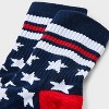 Women's Ribbed Cushioned Stars Short Crew Socks - Navy/Red/White 4-10: Recycled Polyester, Cushioned Sole - 3 of 3