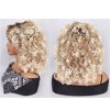 Unique Bargains Women Medium Long Curly Lace Front Wigs with Wig Cap 14" 1PC - 3 of 4