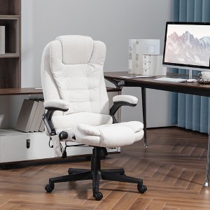 PAGED Computer Chair, 6 Point Vibrating Massage Office Chair with Heat, Executive Desk Chair with Reclining Backrest, Padded Armrests - 1 of 4