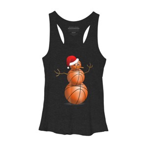 Women's Design By Humans Christmas Basketball By NekoShop Racerback Tank Top - 1 of 3