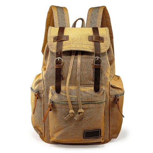 Old school 2024 canvas backpack