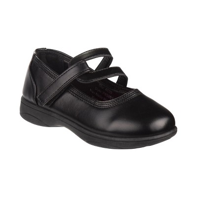 Petalia Girls' Double Strap Tween School Shoes - Black, 4 : Target