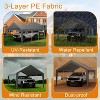 GustoWave 10x20ft Heavy Duty Carport Canopy, Waterproof Portable Shelter for Car, Truck, and Party - 3 of 4