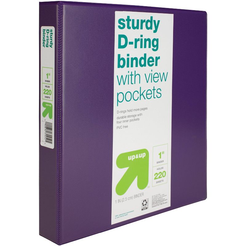 1" 3 Ring Binder Clear View - up & up™, 2 of 6