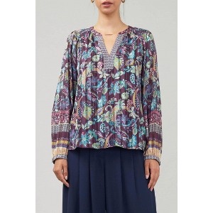 Women's Lurex Floral Blouse - current air - 1 of 3