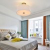 YIYIBYUS Modern Semi Flush Mount Ceiling Light With Fabric Shade - 2 of 4