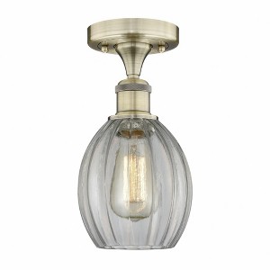 Eaton - 1 Light Semi-Flush Mount In Industrial Style-10.75 Inches Tall and 6 Inches Wide - 1 of 1