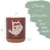 Elanze Designs Kitchen Utensil Holder With Non Slip Cork Base Large 8 Inch Ceramic Storage Crock Forest Animal Countertop Organizer Floral Owl Red - 2 of 4