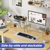 Simple Trending 2 Pack Computer Monitor Riser with Height Adjustable, Tempered Glass, Multi Media Desktop Stand for Flat Screen TV Laptop - 2 of 4