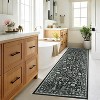 Acekool Washable Area Rug 2x6 Ultra Soft Botanical Floral Throw Carpet, Stain Resistant Non-Slip Indoor Rug for Living Room Bedroom - 2 of 4