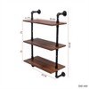 SKRAN 5-Piece Metal and Wood Bathroom Shelves Set, Multi-functional Hanging Storage for Home Organization - 4 of 4